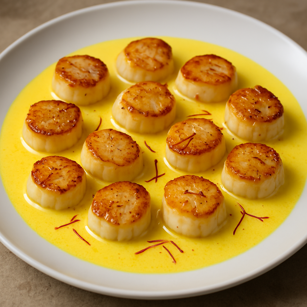 Noix de Saint-Jacques sauce au Safran